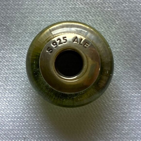 Green Murano Looking Glass Charm - retired - Picture 2 of 3